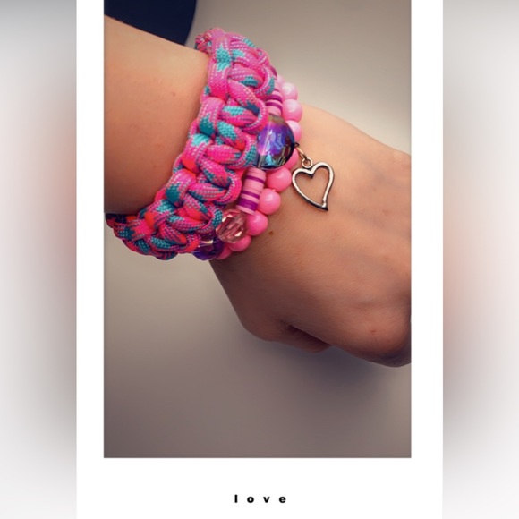 Bubblegum Trio Bracelet Stack - Picture 3 of 7